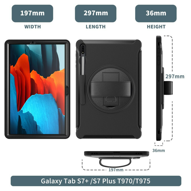 Funda de negocios multifuncional Samsung Galaxy Tab S7 Plus