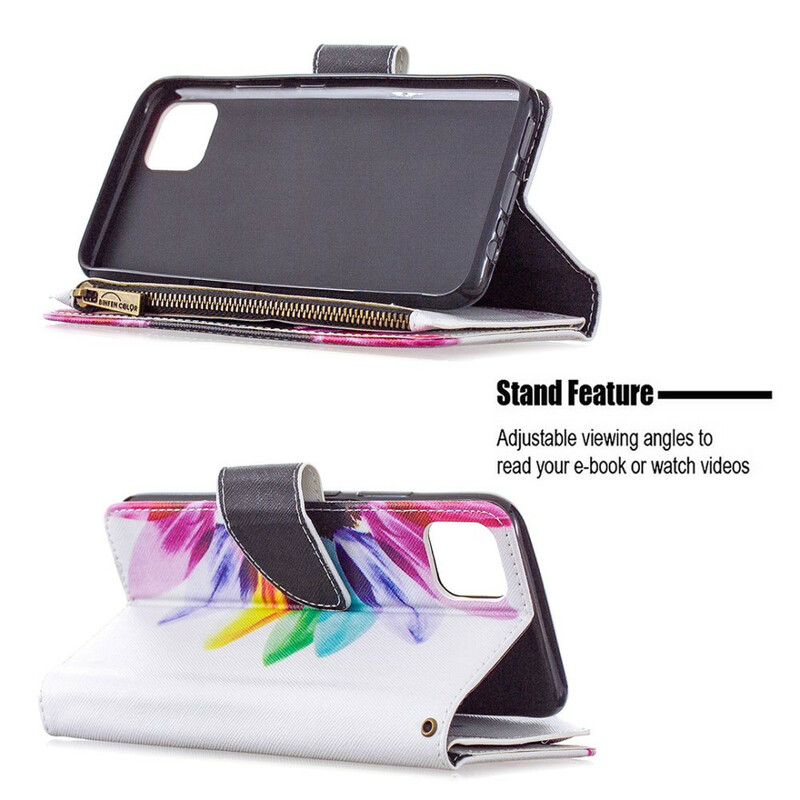 Funda Realme C11 Bolsillo con cremallera Flor