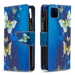 Realme C11 Zipped Pocket Gold Butterflies