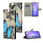 Xiaomi Mi 10T Lite Butterfly Funda Azul