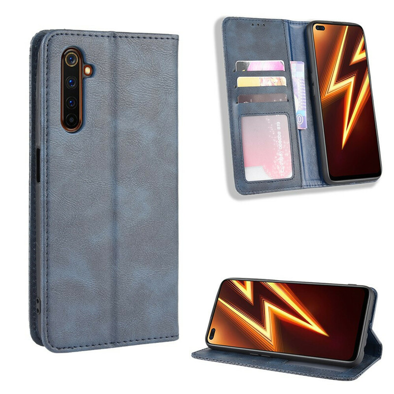 Flip Cover Realme X50 Pro Efecto Cuero Estilo Vintage