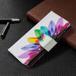 Funda flor de bolsillo para Samsung Galaxy A42 5G con cremallera