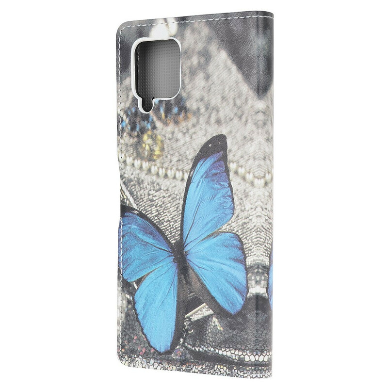 Samsung Galaxy A42 5G Funda de mariposa Prestige Azul