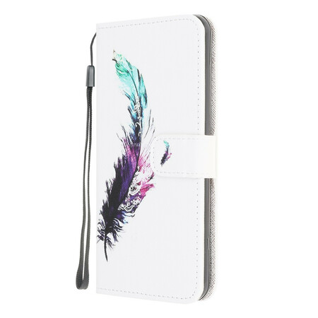 Funda con colgante de plumas para el Samsung Galaxy A42 5G