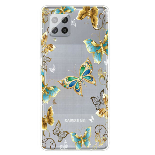 Funda Samsung Galaxy A42 5G con diseño de mariposa
