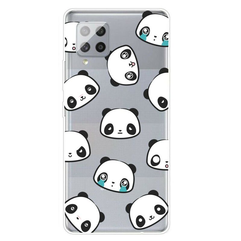 Samsung Galaxy A42 5G Funda transparente Sentimental Pandas