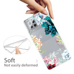 Samsung Galaxy A42 5G Funda de flor de acuarela transparente
