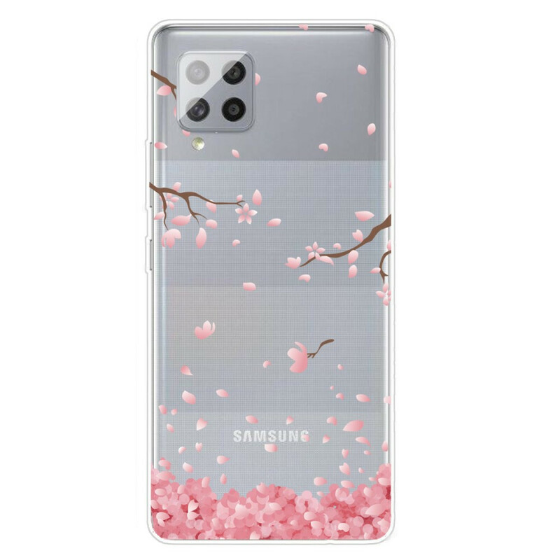Funda Samsung Galaxy A42 5G con ramas de flores