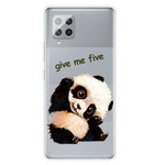 Samsung Galaxy A42 5G Funda transparente Panda Give Me Five