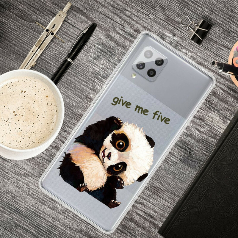 Samsung Galaxy A42 5G Funda transparente Panda Give Me Five