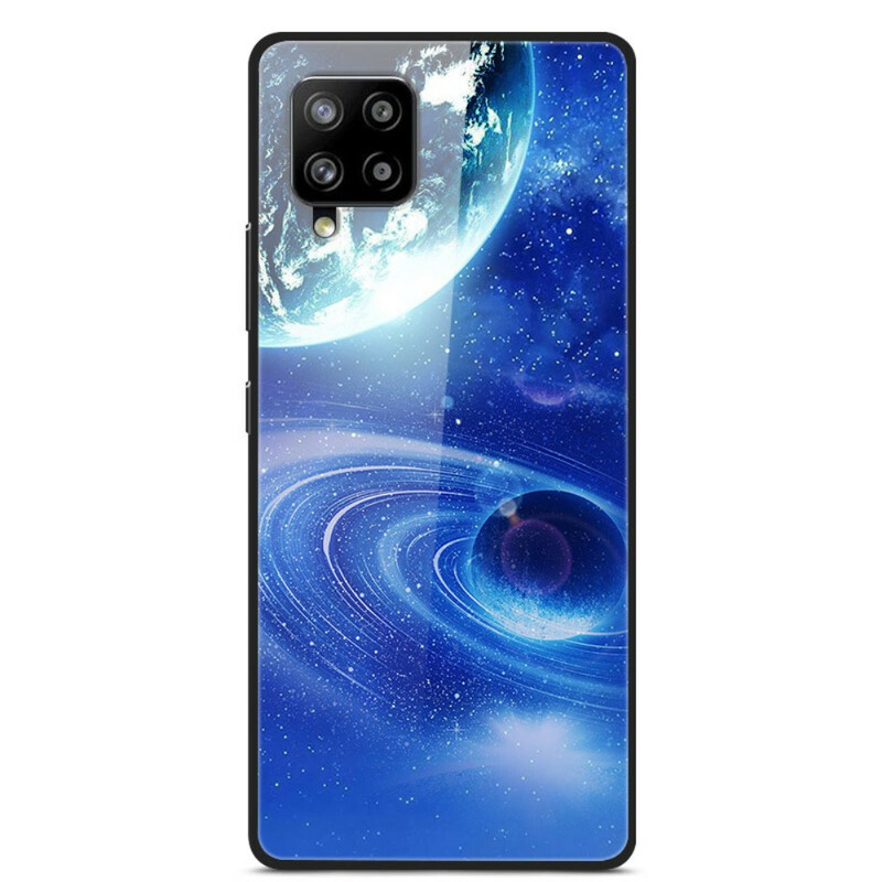 Samsung Galaxy A42 5G Planetas de cristal y funda de silicona
