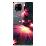 Samsung Galaxy A42 5G Funda de cristal templado Flores de fantasía