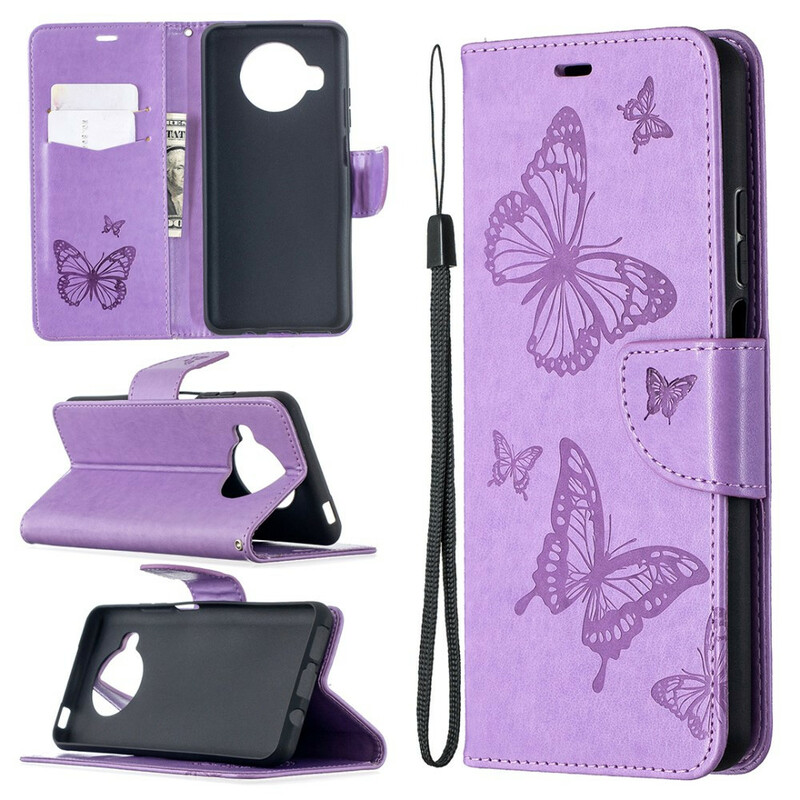 Funda con colgante Xiaomi Mi 10T Lite con estampado de mariposa