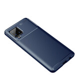 Samsung Galaxy A42 5G Funda blanda con textura de fibra de carbono
