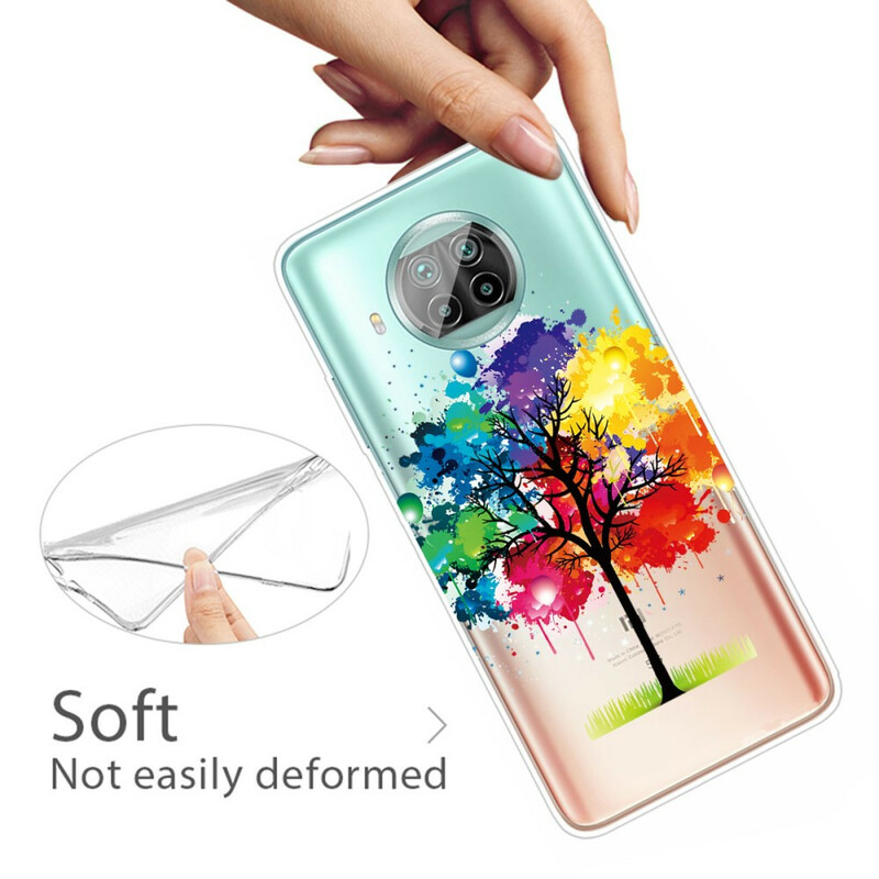 Xiaomi Mi 10T Lite Funda de árbol de acuarela transparente