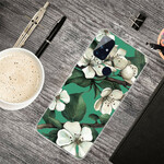 Funda OnePlus N10 pintada de flores blancas