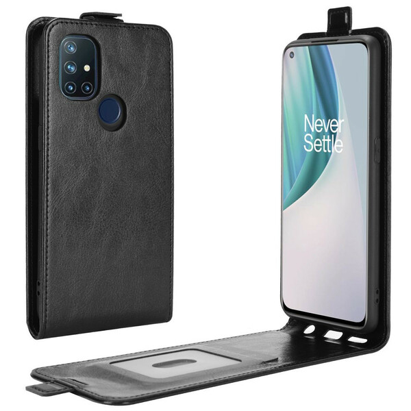 Funda efecto cuero OnePlus Nord N10 solapa vertical