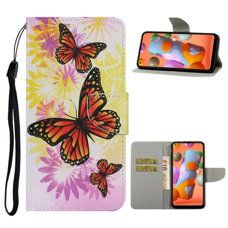 Funda Samsung Galaxy M11 Mariposas y flores de verano