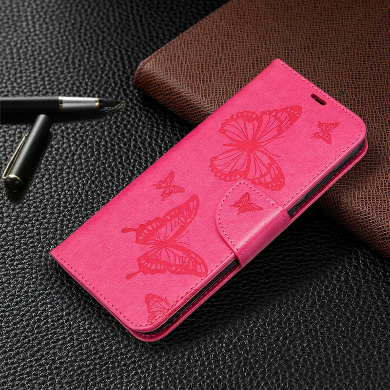 Funda Samsung Galaxy M11 Mariposas en vuelo con colgante