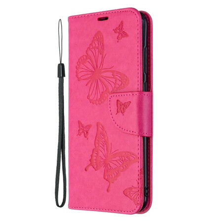 Funda Samsung Galaxy M11 Mariposas en vuelo con colgante