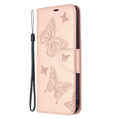 Funda Samsung Galaxy M11 Mariposas en vuelo con colgante