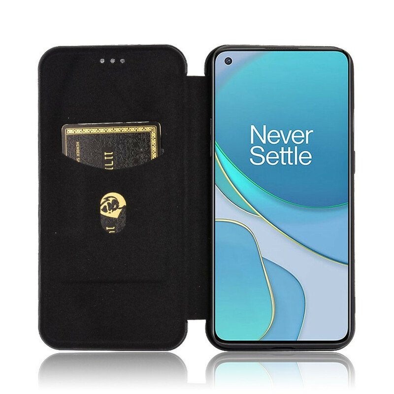 Flip Cover OnePlus 8T Silicona Color Carbono