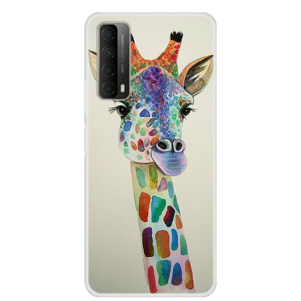 Huawei P Smart Funda 2021 Giraffe Colorful