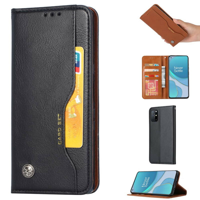 Funda Flip Cover OnePlus 8T Leatherette Card Funda