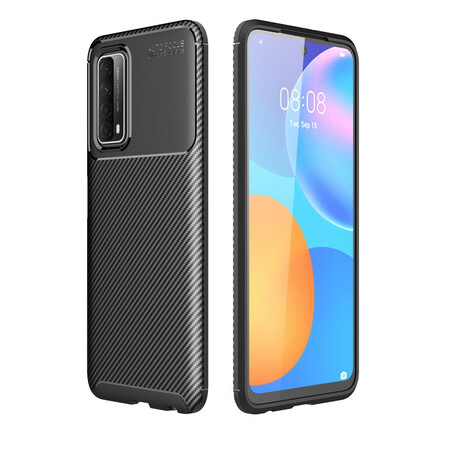 Funda Huawei P Smart 2021 Textura flexible de fibra de carbono