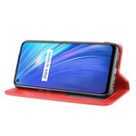 Flip Cover Realme 6 Vintage Leather Effect Stylish