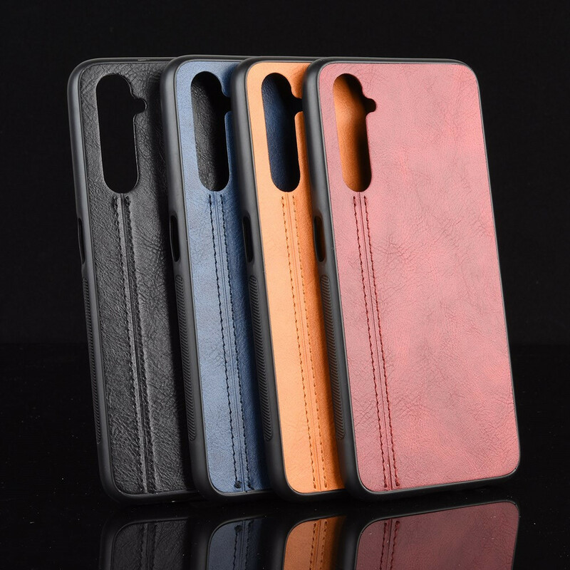 Funda de cuero estilo Realme 6 cosida