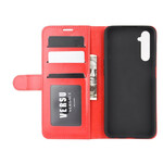 Funda de cuero del Realme 6 con textura