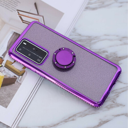 Funda Huawei P40 Pro Anillo de purpurina y diamantes