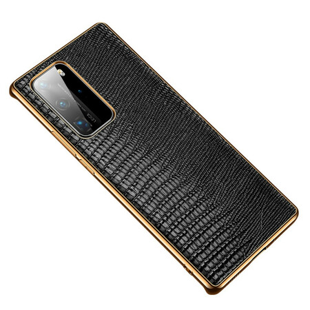 Funda de cuero genuino Huawei P40 Pro textura lagarto