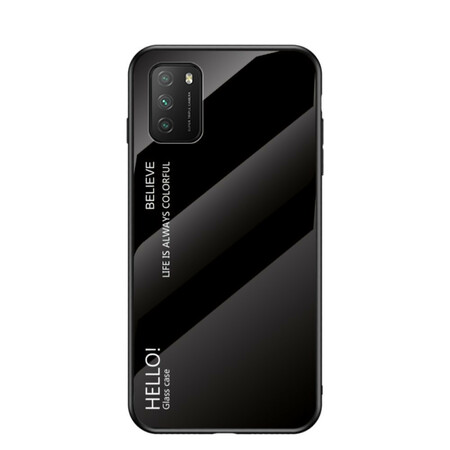 Poco M3 Caso de cristal templado Hola