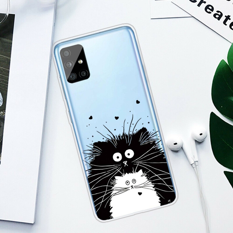 Funda Samsung Galaxy A51 Mira los gatos