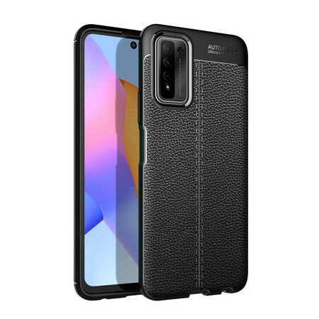 Honor 10X Lite Funda de cuero efecto lichi doble línea