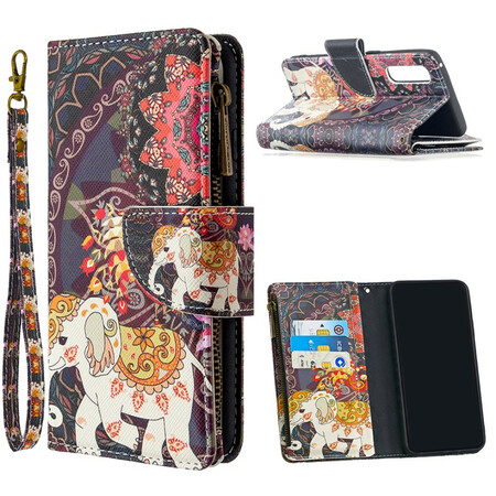 Funda de elefante con cremallera para el Oppo Find X2 Neo