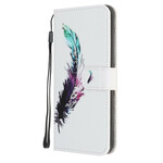 Funda con colgante de plumas para el Samsung Galaxy A10