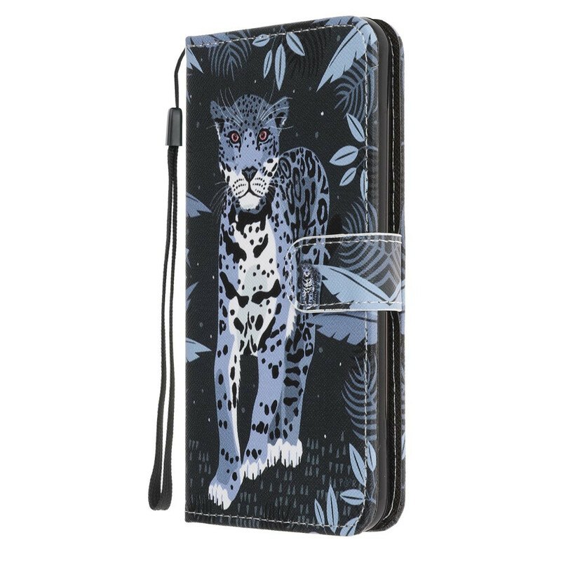 Funda con colgante de leopardo para el Samsung Galaxy A10