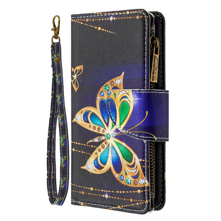 Funda Samsung Galaxy A10 Zipped Pocket Royal Butterfly