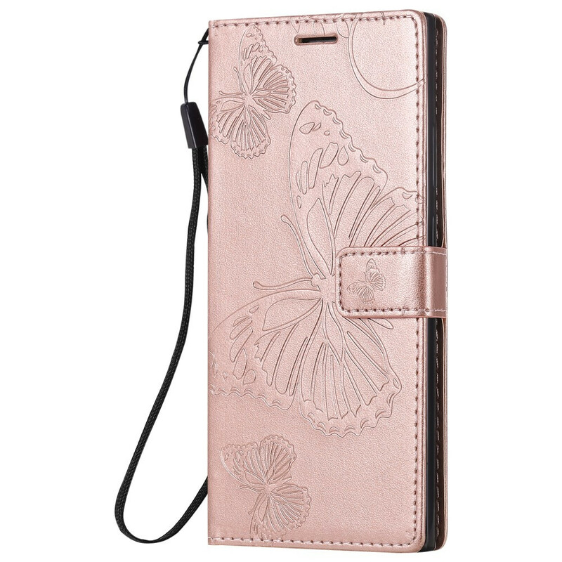 Funda Samsung Galaxy Note 20 Ultra Mariposas gigantes con colgante