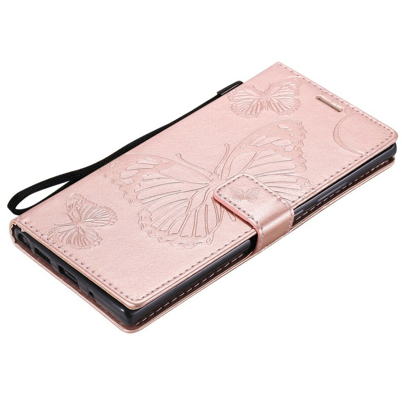 Funda Samsung Galaxy Note 20 Ultra Mariposas gigantes con colgante