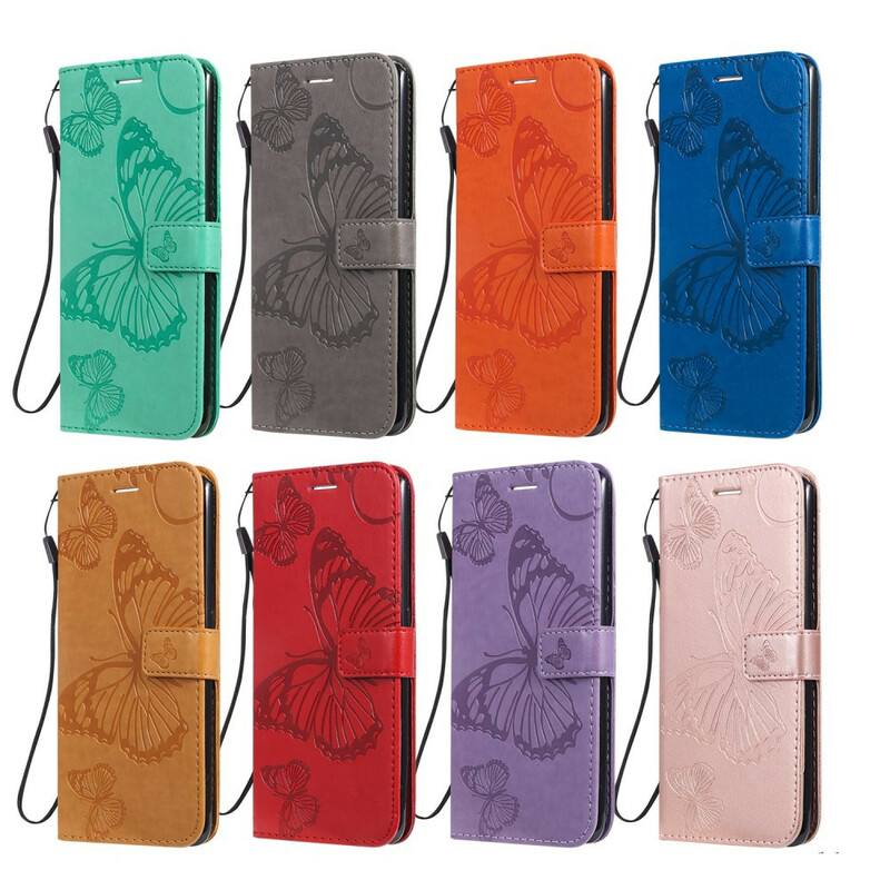 Funda Samsung Galaxy Note 20 Ultra Mariposas gigantes con colgante