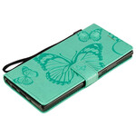 Funda Samsung Galaxy Note 20 Ultra Mariposas gigantes con colgante