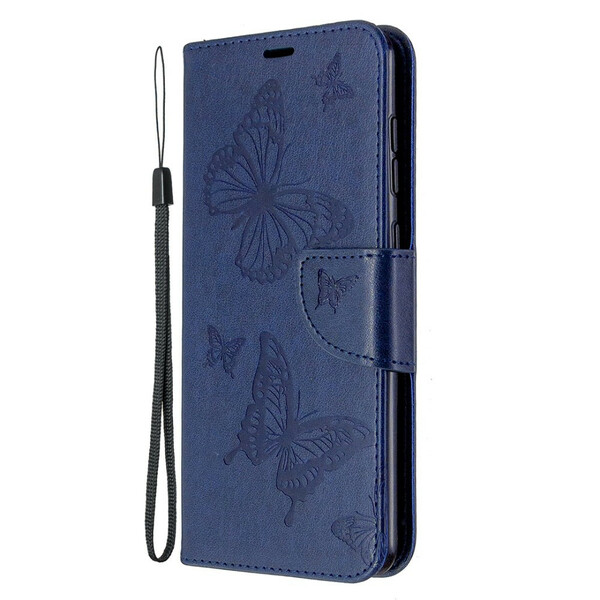 Funda Samsung Galaxy A31 Mariposas en vuelo con colgante