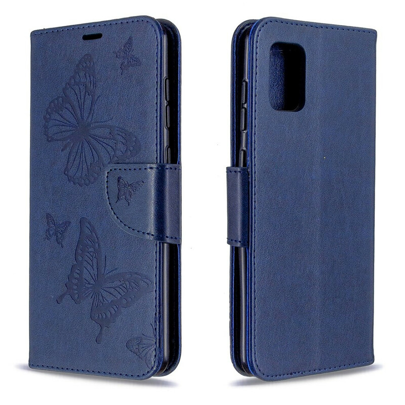 Funda Samsung Galaxy A31 Mariposas en vuelo con colgante