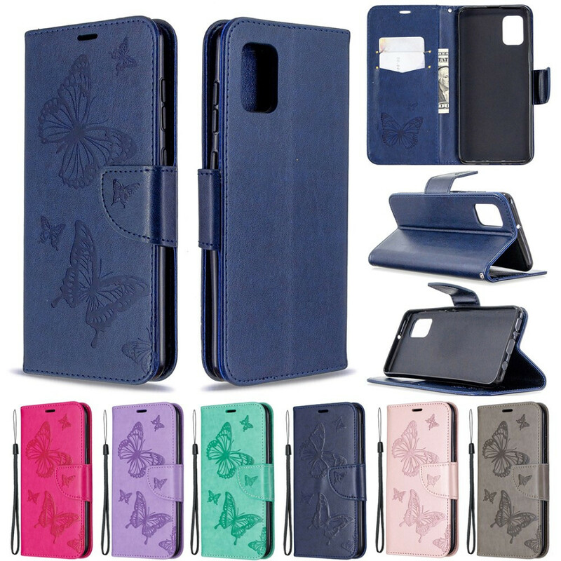 Funda Samsung Galaxy A31 Mariposas en vuelo con colgante