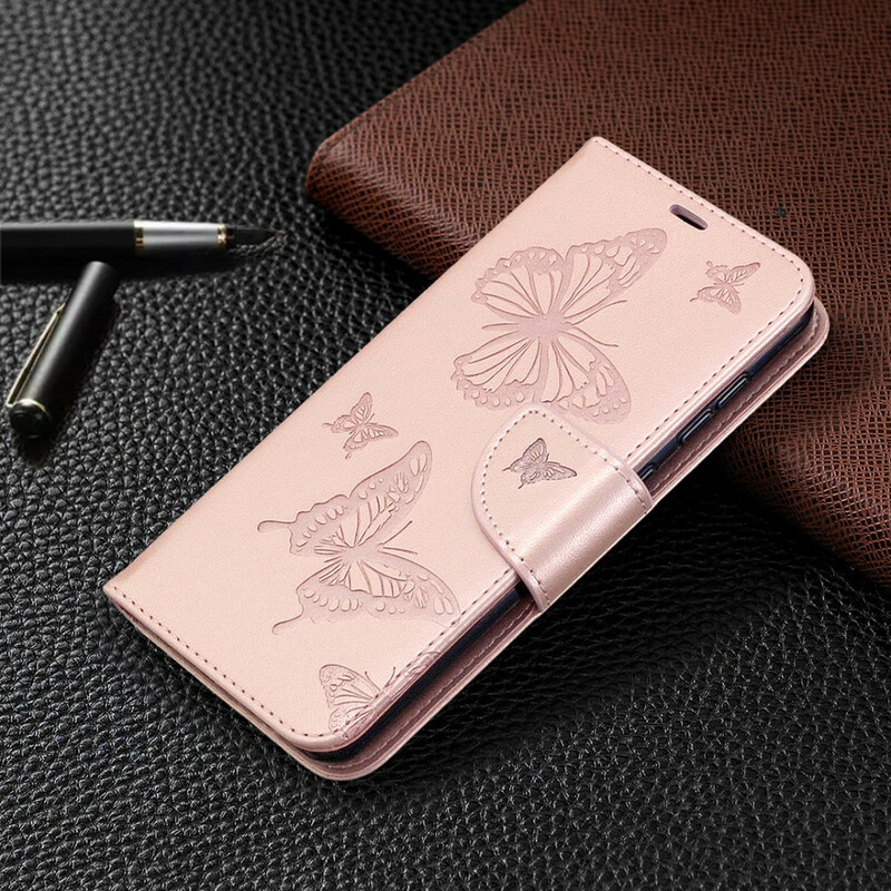 Funda Samsung Galaxy A31 Mariposas en vuelo con colgante