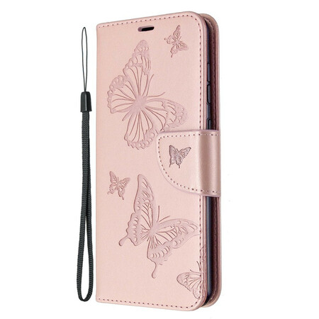 Funda Samsung Galaxy A31 Mariposas en vuelo con colgante
